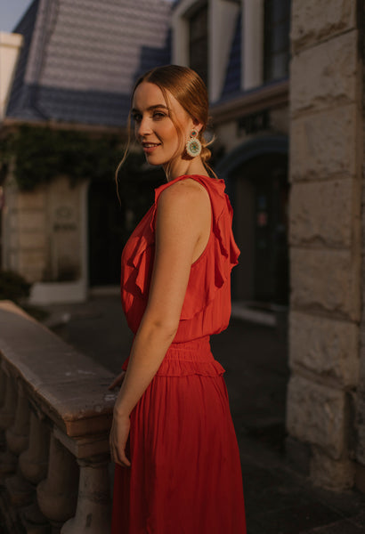 Red Satin Dress